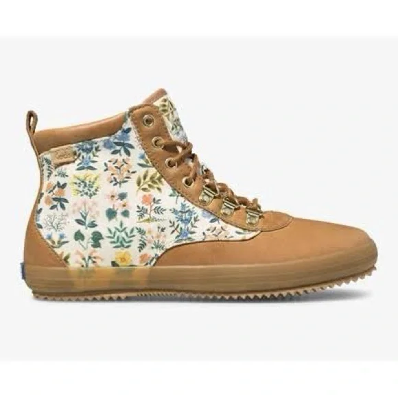 NWT Keds x Rifle Paper Co. Scout Boots in Wildflower Natural - Picture 2 of 9